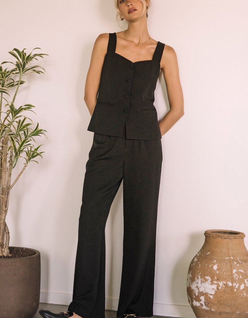 509 Broadway Button Down Sweet Heart Vest