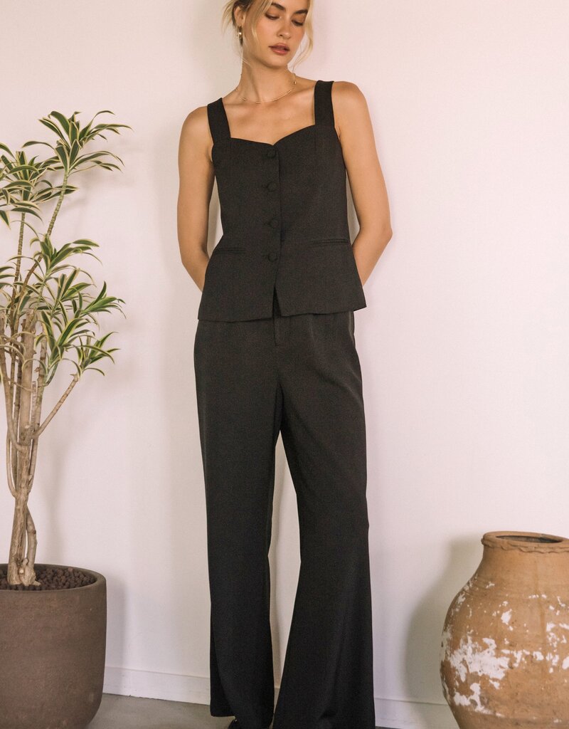 509 Broadway Button Down Sweet Heart Vest