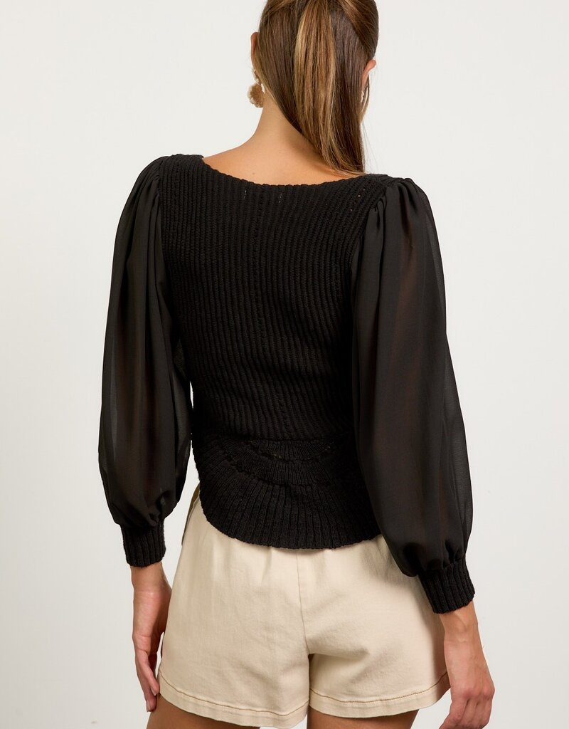 509 Broadway Mixed Sweater Top