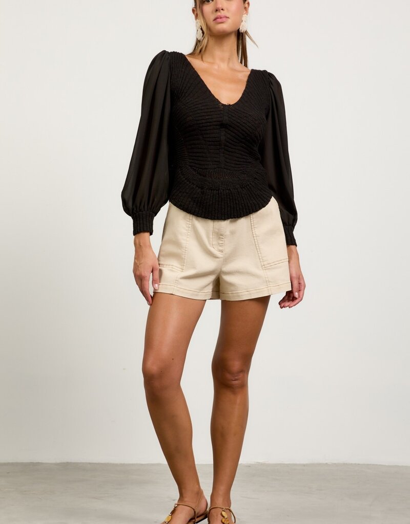 509 Broadway Mixed Sweater Top