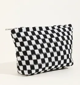 509 Broadway Large Plaid Wash Cosmetic Bag