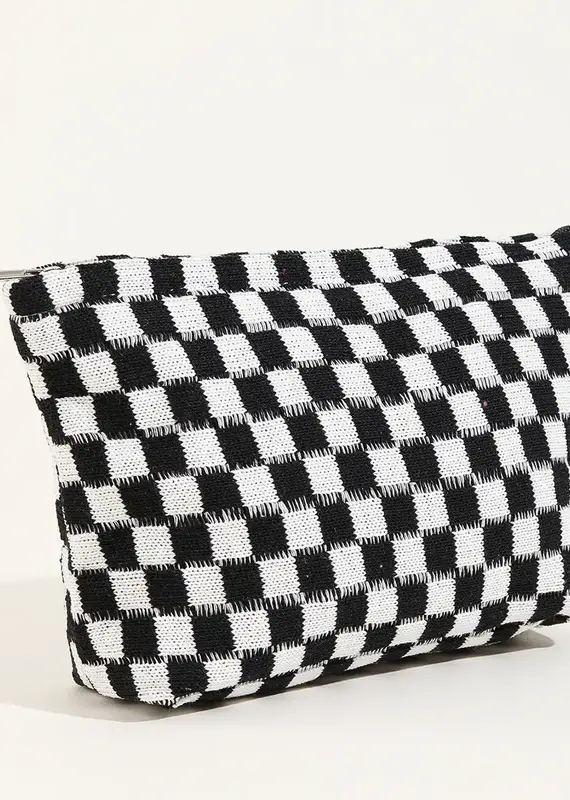509 Broadway Large Plaid Wash Cosmetic Bag