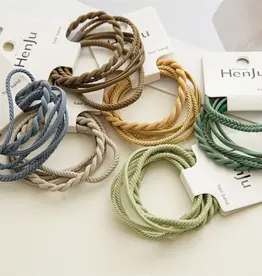 509 Broadway Braided Elastic Hair Tie Set