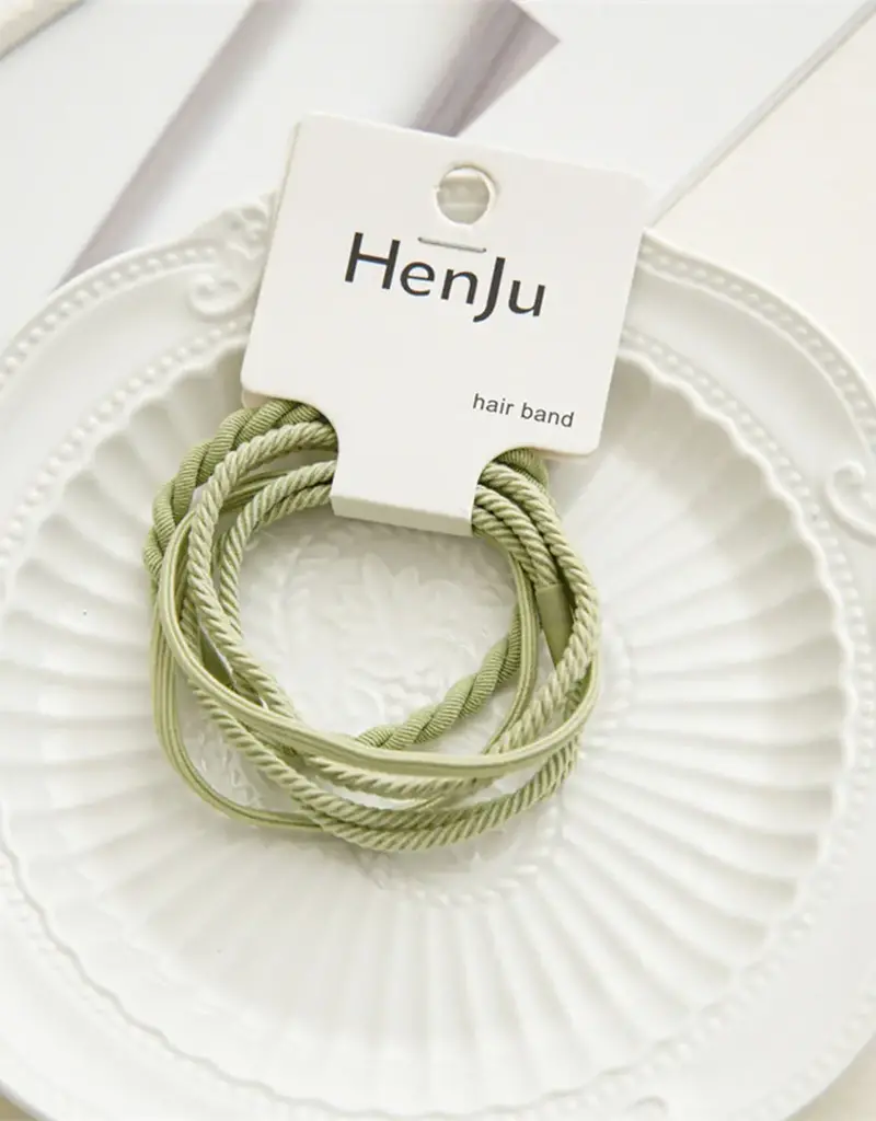 509 Broadway Braided Elastic Hair Tie Set