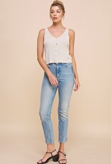 509 Broadway Lightweight Knit Button Sweater Tank