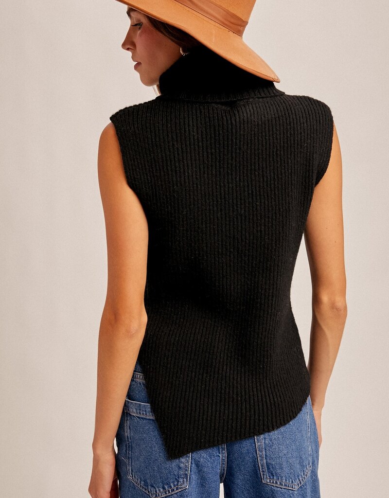 509 Broadway High Neck Sweater Vest