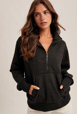 509 Broadway Half Neck Zip Up Top