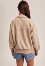 509 Broadway Half Neck Zip Up Top