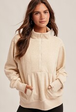 509 Broadway Half Neck Zip Up Top