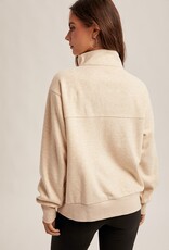 509 Broadway Half Neck Zip Up Top