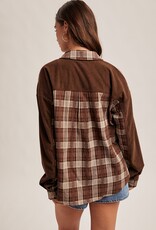509 Broadway Corduroy Plaid Shirt