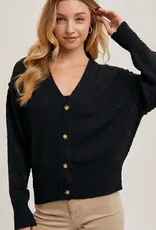 509 Broadway Button Down Knit Sweater Cardigan