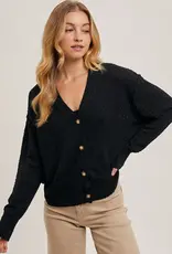 509 Broadway Button Down Knit Sweater Cardigan