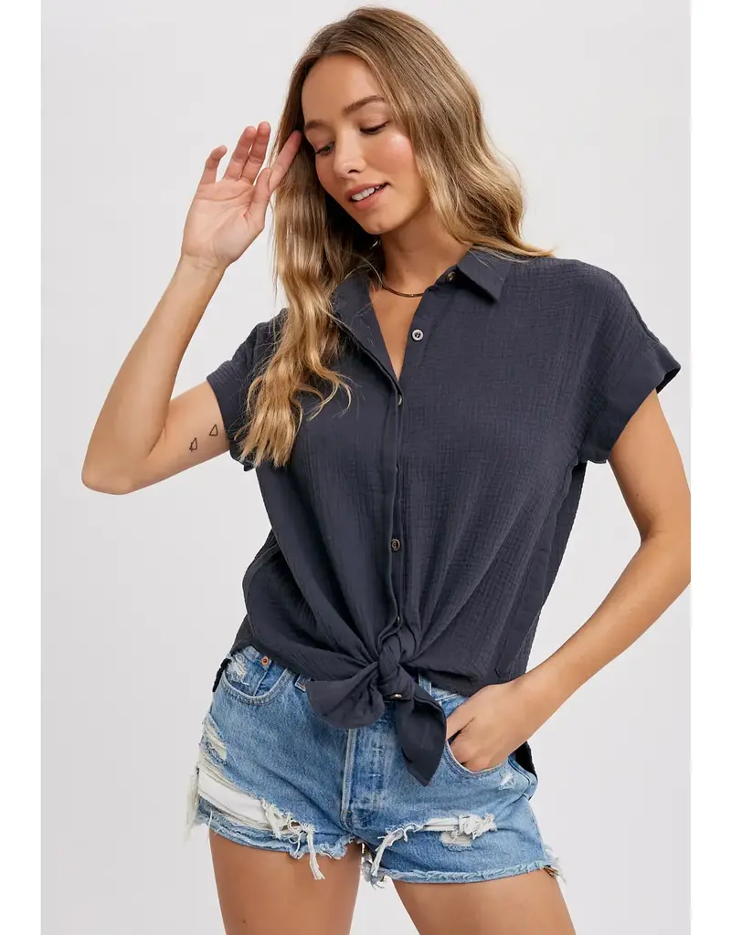 509 Broadway Essential Button Up Cotton Shirt