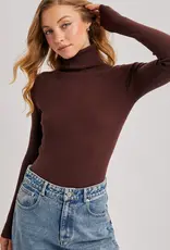 509 Broadway Turtle Neck Ribbed Knit Sweater