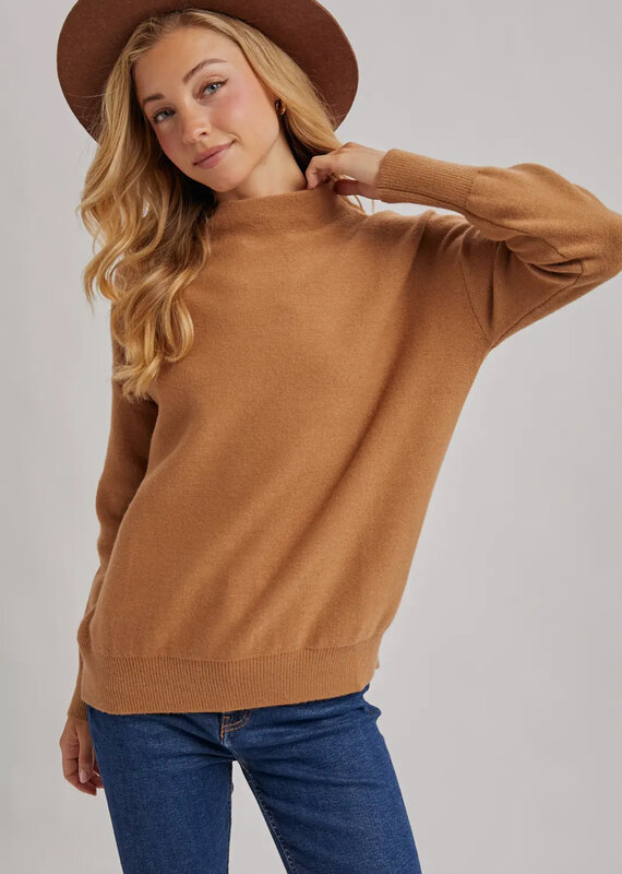 509 Broadway Funnel Neck Knit Sweater
