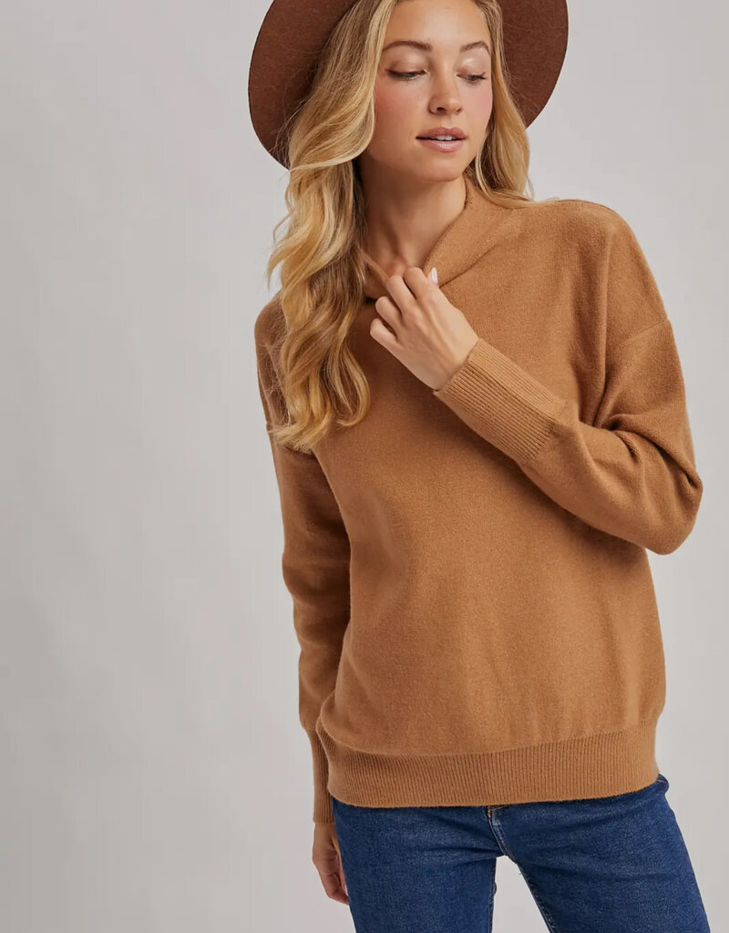 509 Broadway Funnel Neck Knit Sweater