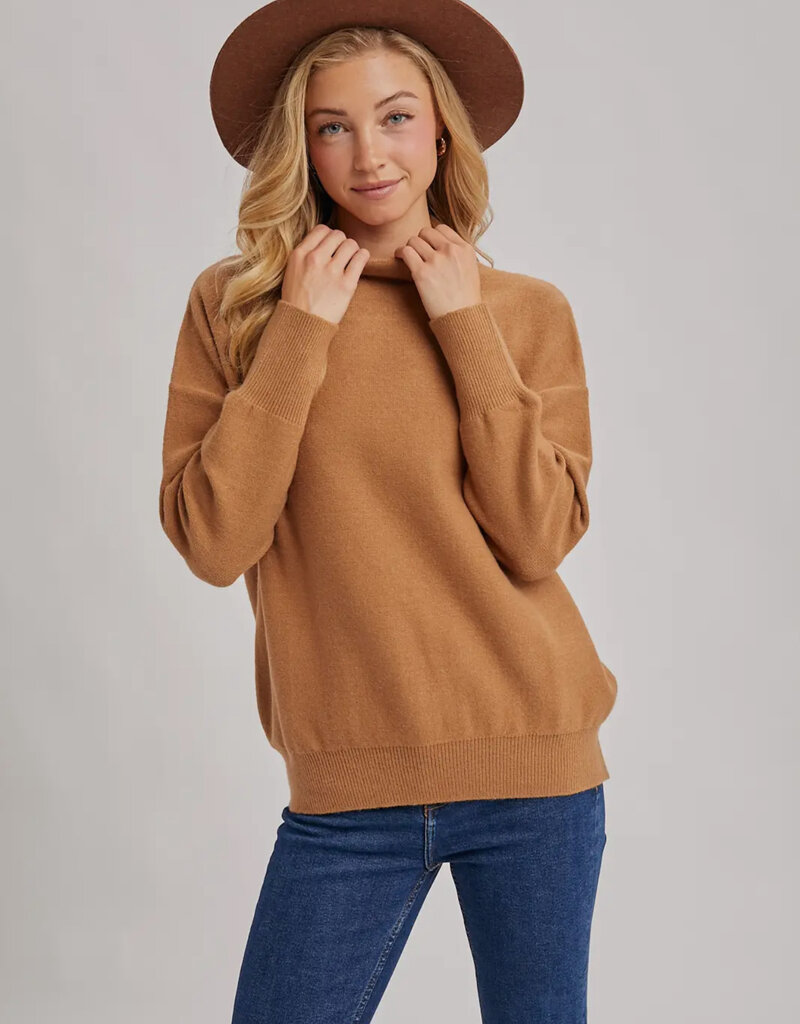 509 Broadway Funnel Neck Knit Sweater