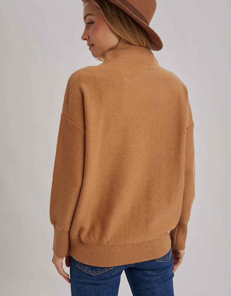 509 Broadway Funnel Neck Knit Sweater