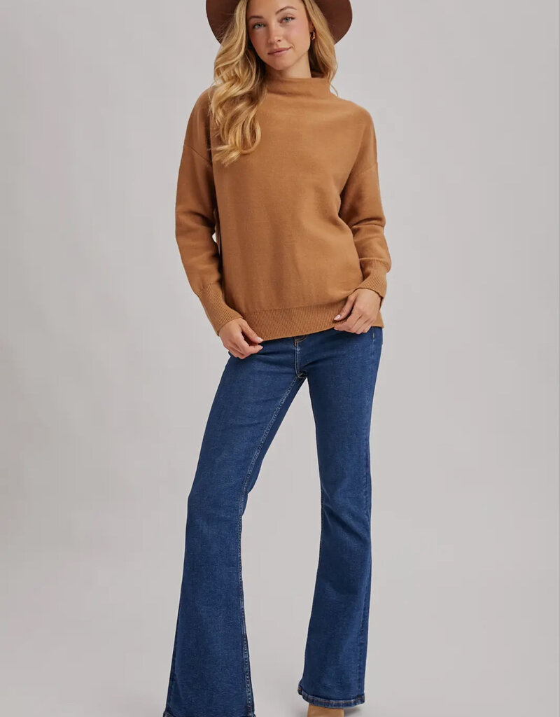 509 Broadway Funnel Neck Knit Sweater