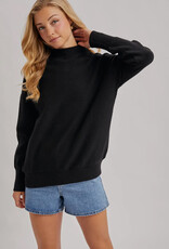 509 Broadway Funnel Neck Knit Sweater