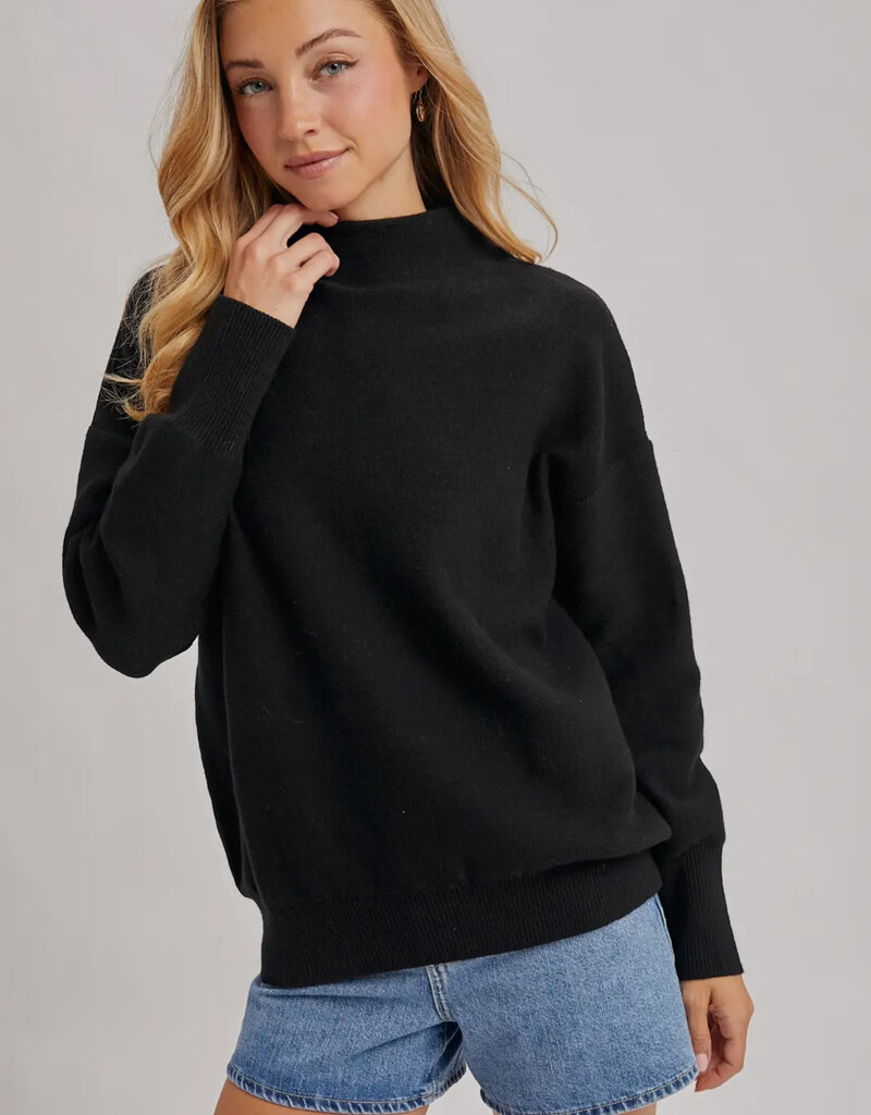 509 Broadway Funnel Neck Knit Sweater