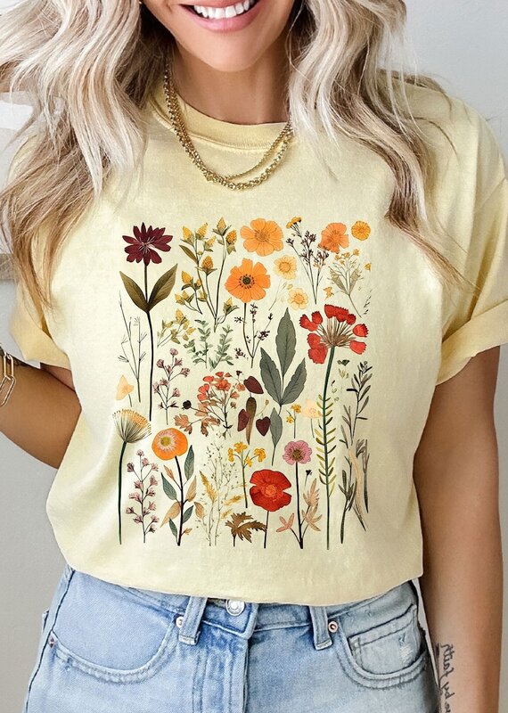 509 Broadway Fall Flower Comfort Colors Tee
