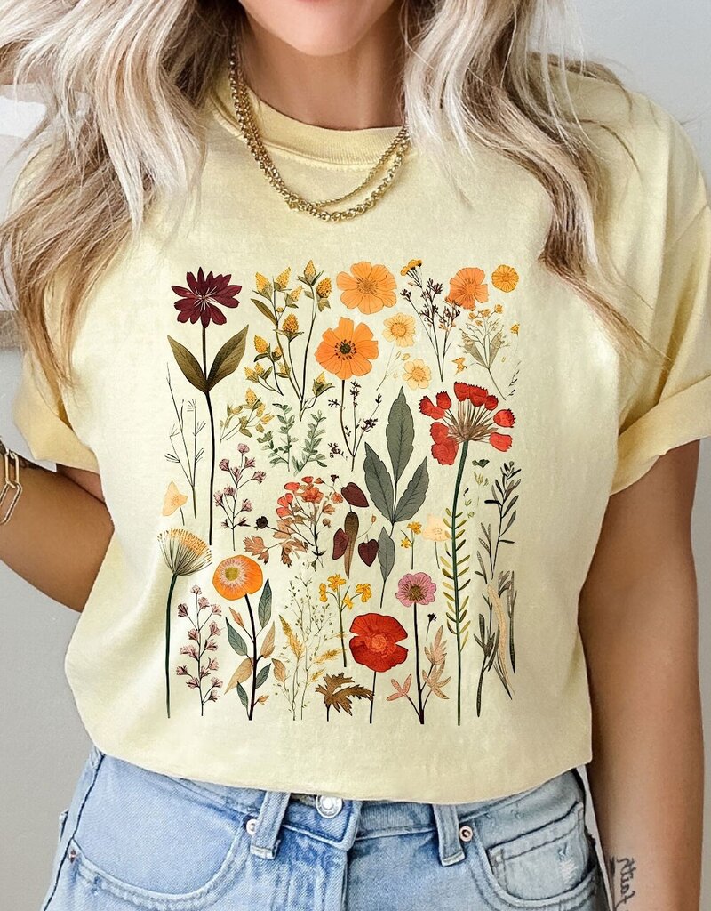 509 Broadway Fall Flower Comfort Colors Tee