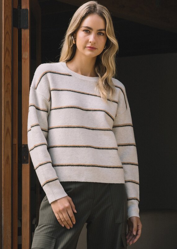 509 Broadway Crewneck Stripe Sweater
