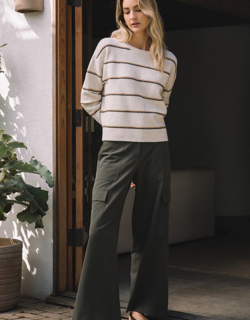 509 Broadway Crewneck Stripe Sweater