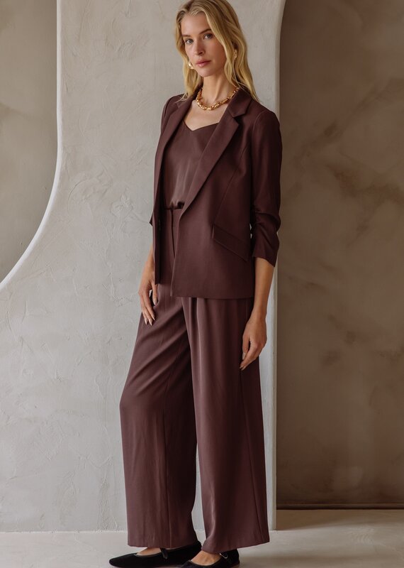 509 Broadway Shirred Sleeve Blazer