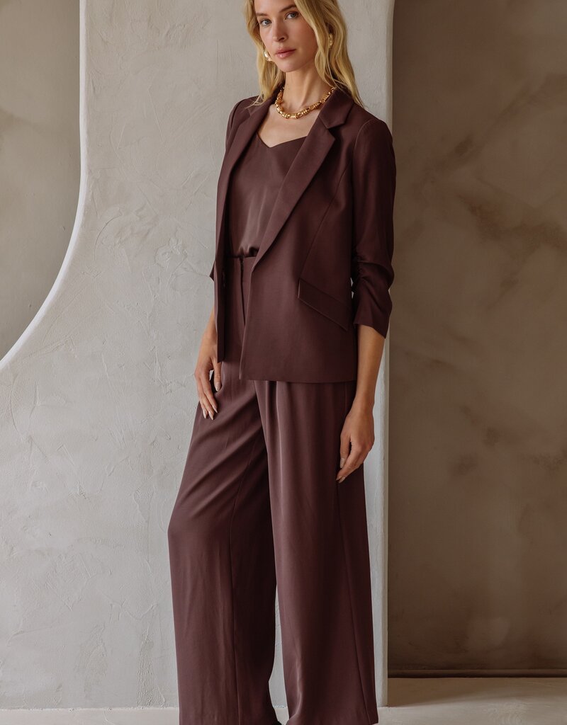 509 Broadway Shirred Sleeve Blazer