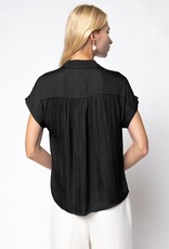 509 Broadway Short Sleeve Button Blouse