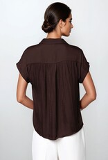 509 Broadway Short Sleeve Button Blouse