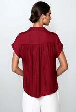509 Broadway Short Sleeve Button Blouse