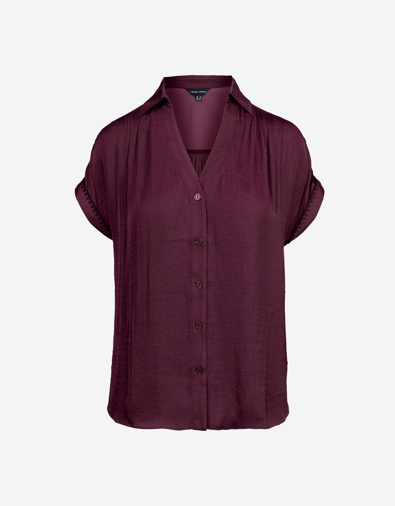 509 Broadway Stitch Short Sleeve Button Up