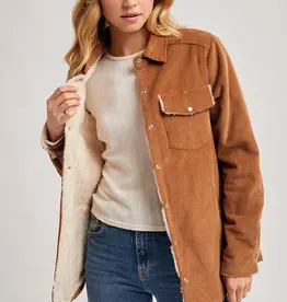 509 Broadway Corduroy Sherpa Lined Jacket
