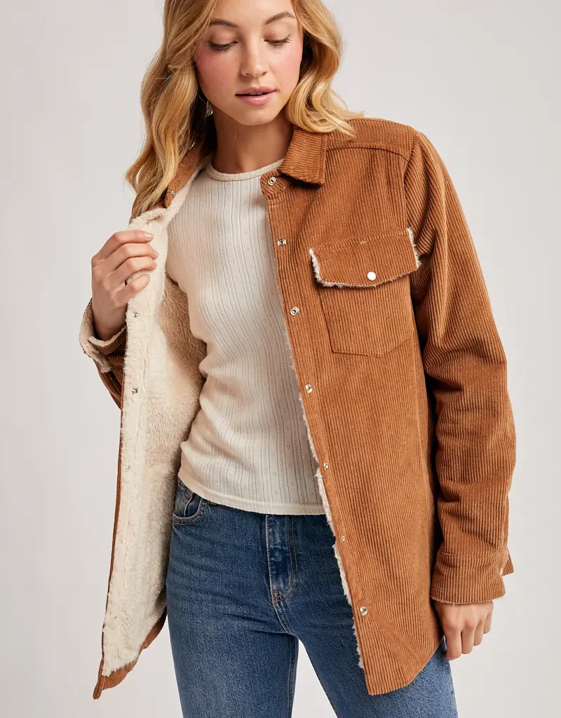 509 Broadway Corduroy Sherpa Lined Jacket