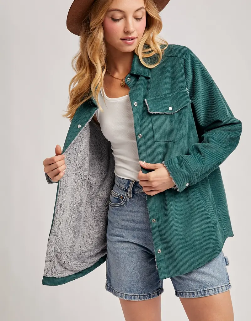 509 Broadway Corduroy Sherpa Lined Jacket