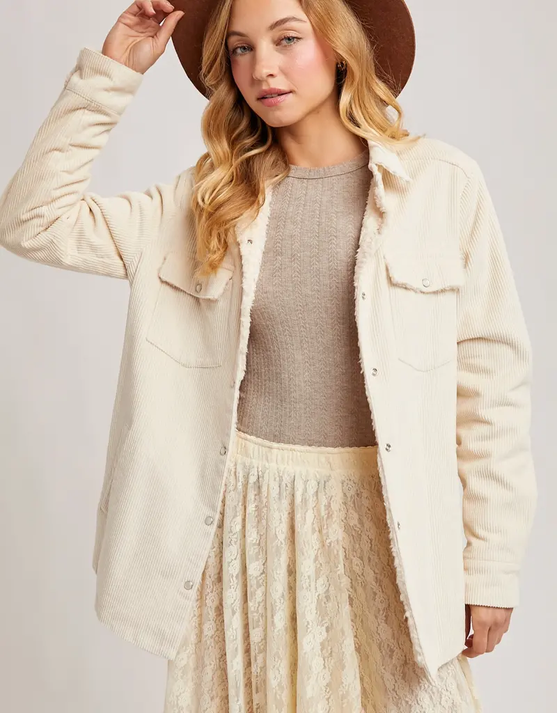 509 Broadway Corduroy Sherpa Lined Jacket
