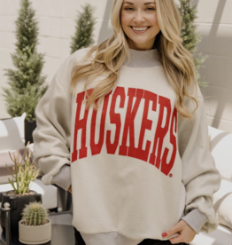 509 Broadway Nebraska Reversible Mock Neck Sweatshirt