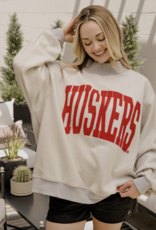 509 Broadway Nebraska Reversible Mock Neck Sweatshirt
