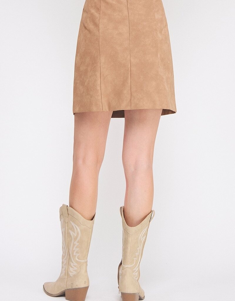 509 Broadway Leather Skirt