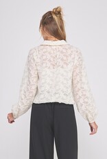 509 Broadway V-Neck Print Blouse