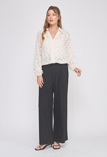 509 Broadway V-Neck Print Blouse