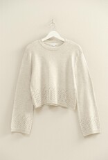 509 Broadway Unique Eyelet Detailed  Sweater