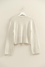 509 Broadway Unique Eyelet Detailed  Sweater