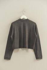 509 Broadway Mineral Washed Long-sleeve Henley Top