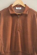 509 Broadway Half-zip Collared Sweatshirt