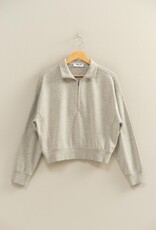 509 Broadway Half-zip Collared Sweatshirt